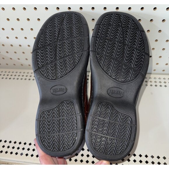 RedHead Marston Mens Leather Slip On Casual Loafers Shoes Size 9.5 WIDE Brown - Picture 7 of 9